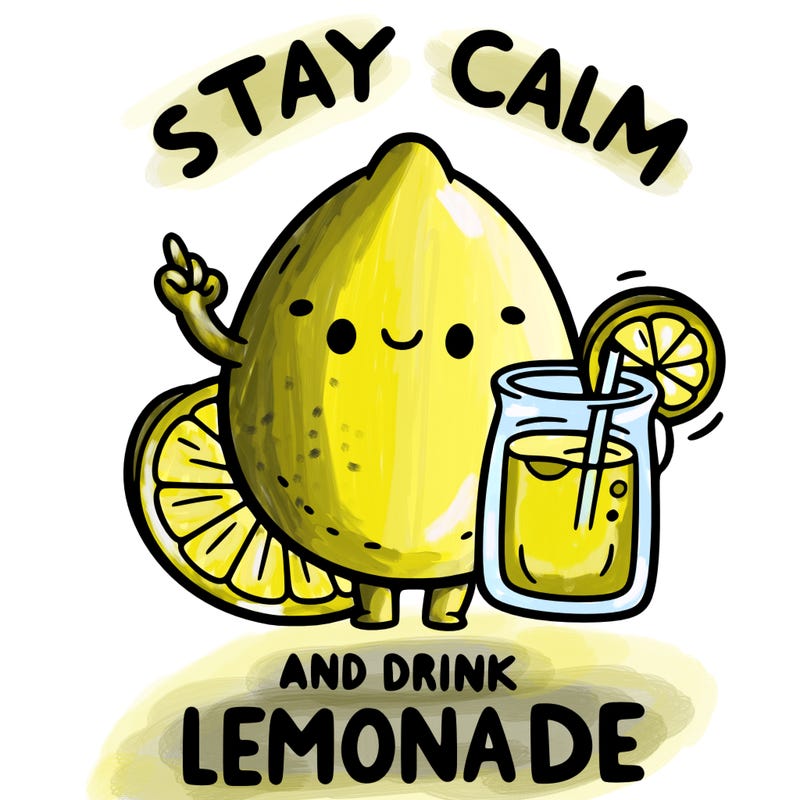 stay calm and drink lemonade