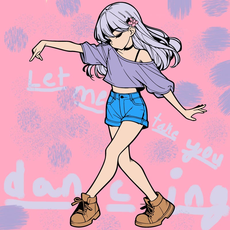 realistic girl danceing