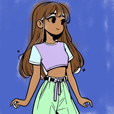 girl in a cute crop top