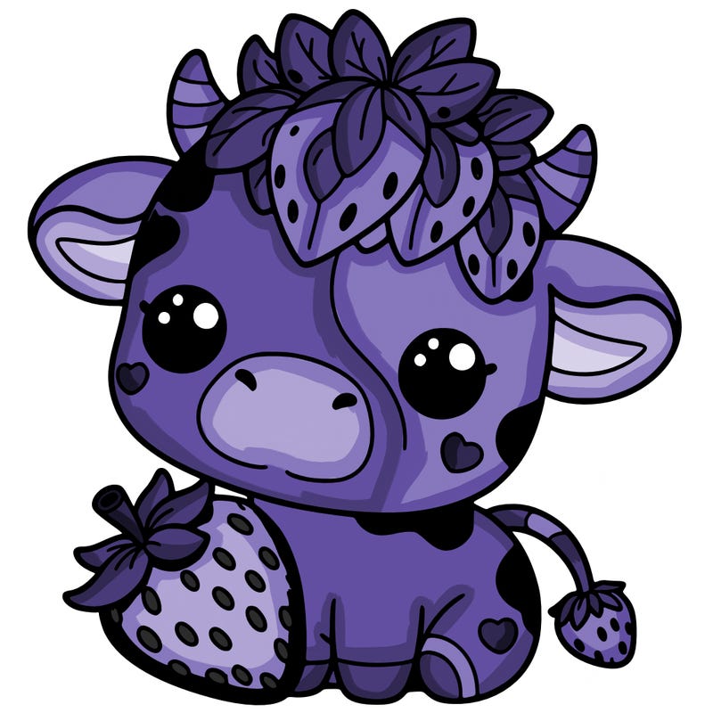 cute strawberry cow