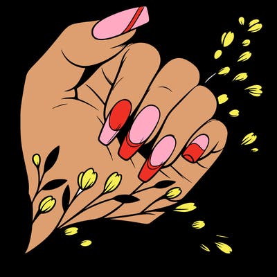 nails with french tip