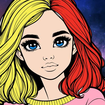 realistic girl whith cute eyes