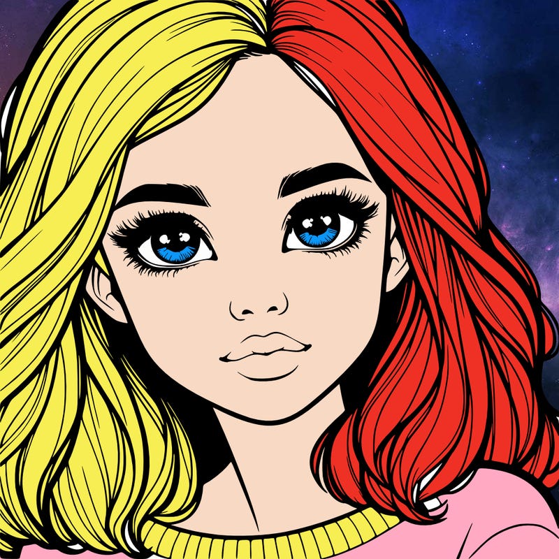 realistic girl whith cute eyes