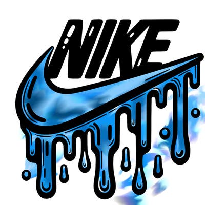 dripping nike logo