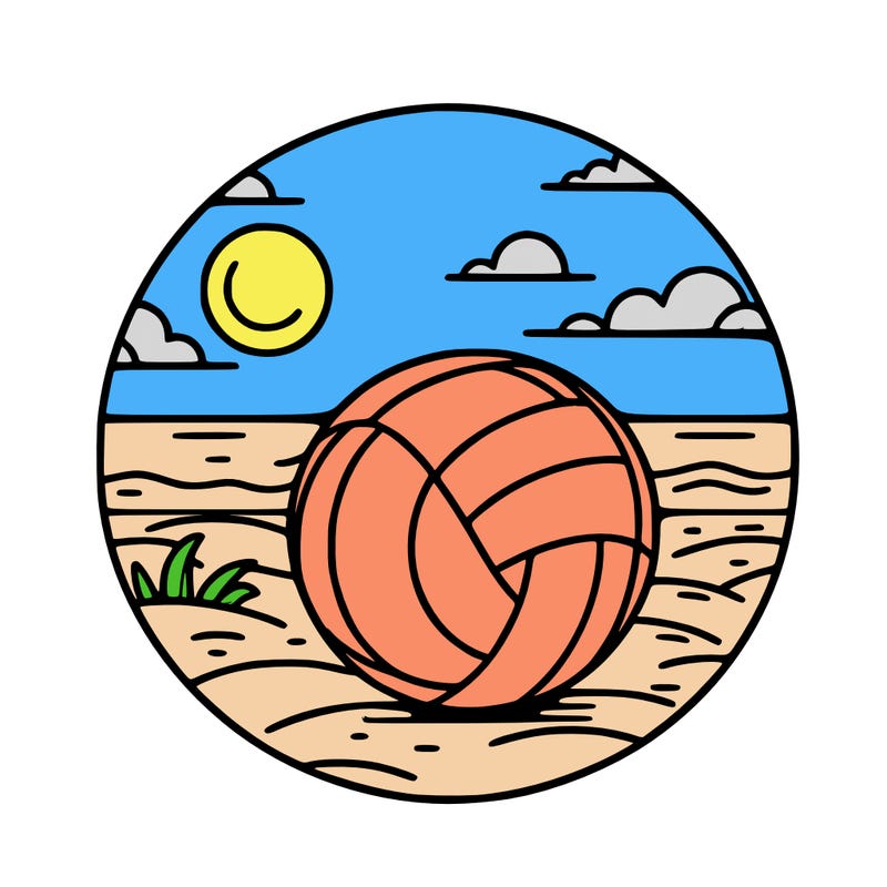 volleyball on a beach