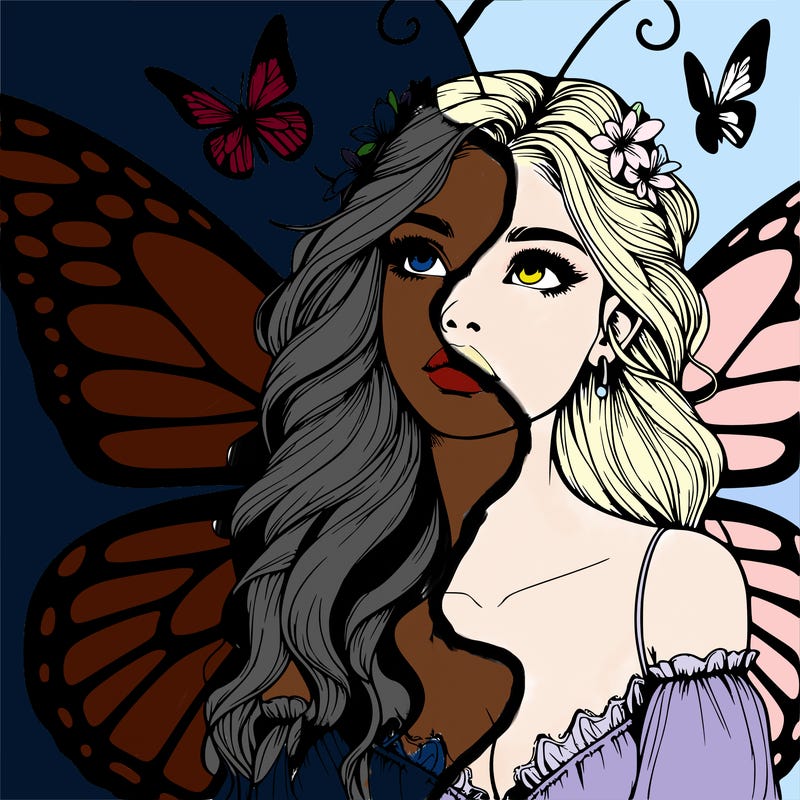 butterfly fairy realistic girl