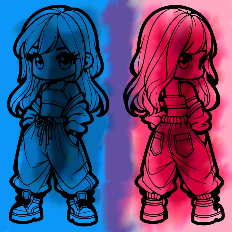 girl in crop top and baggy pants