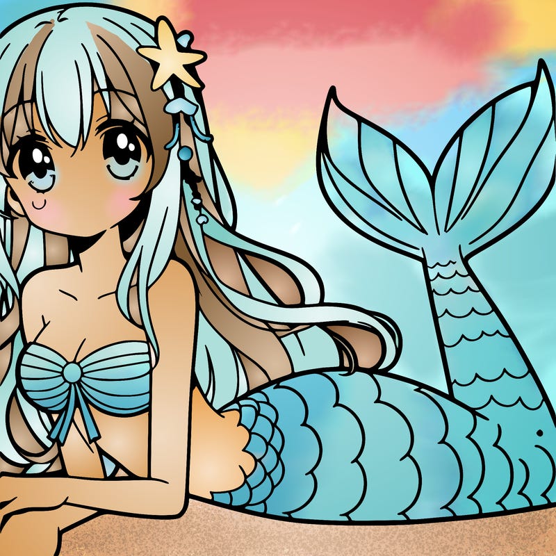 anime mermaid