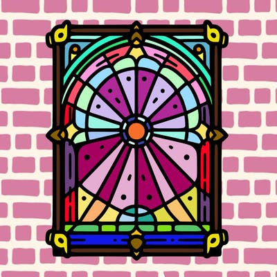simple stain glass window