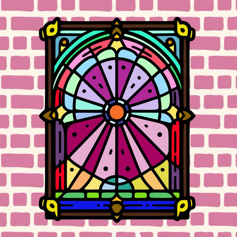 simple stain glass window