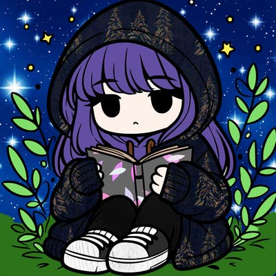 girl in oversized hoodie reading a book