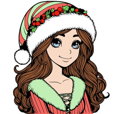 realistic christmas  girl