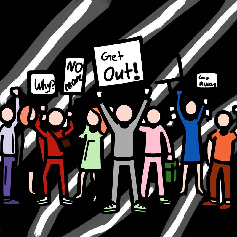 people demonstrating