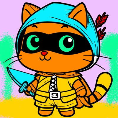 cat robin hood ninja