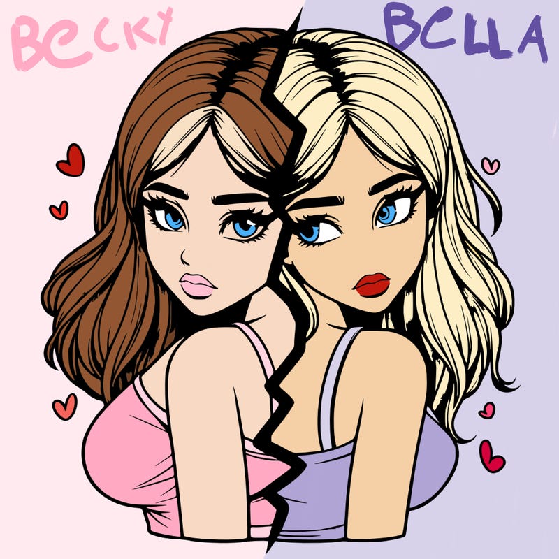 realistic girl split