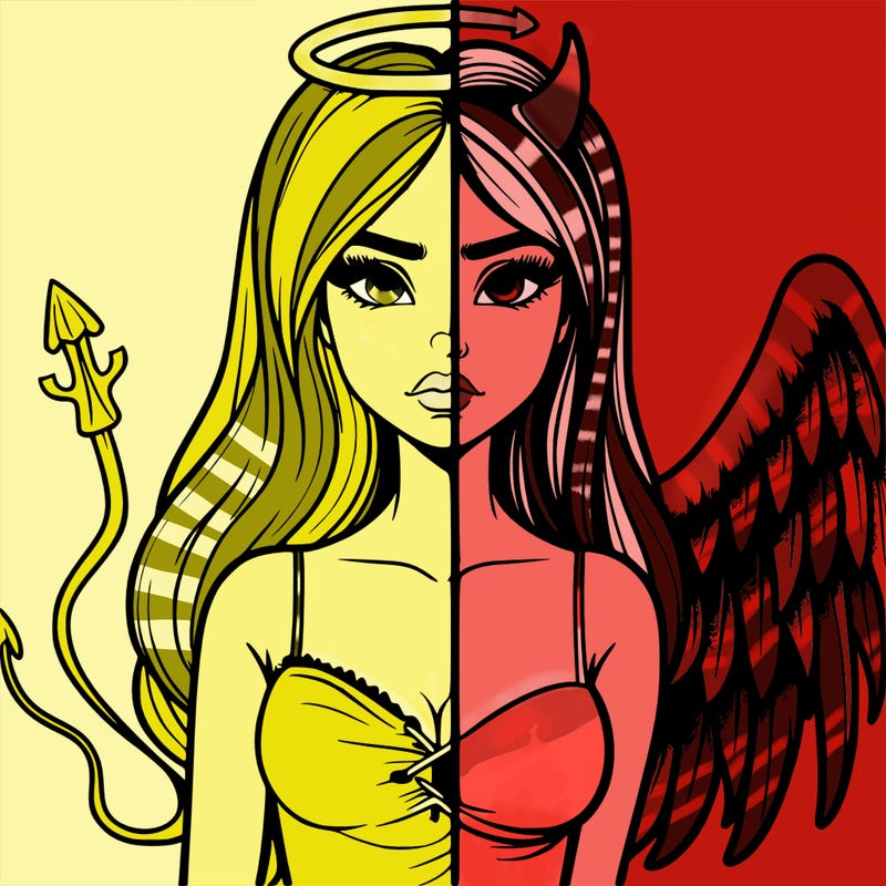 devil vs angel realistic girl