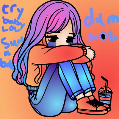 a girl  after a breakup