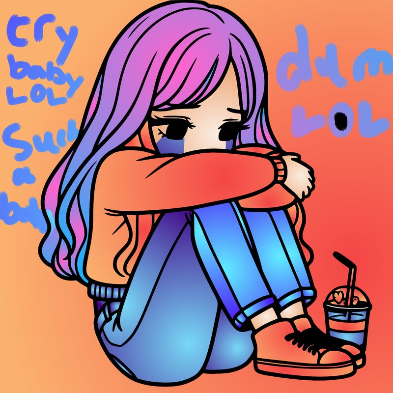 a girl  after a breakup