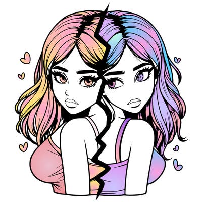 realistic girl split