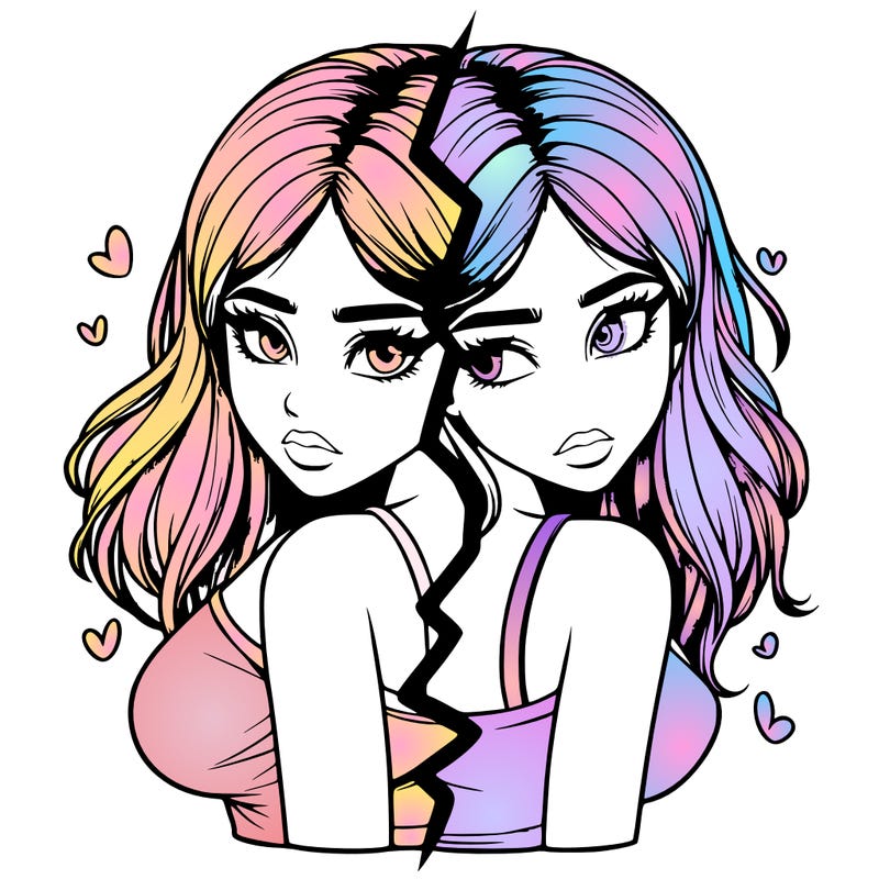 realistic girl split