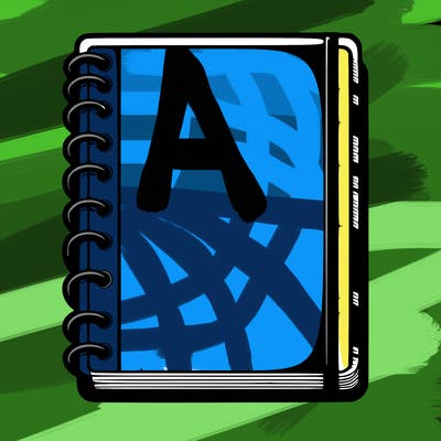 blank, realistic notebook