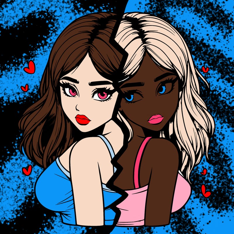 realistic girl split