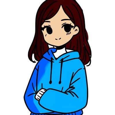 a girl in a sweatshirt
