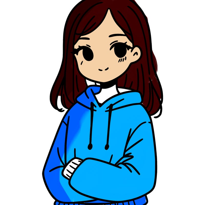 a girl in a sweatshirt