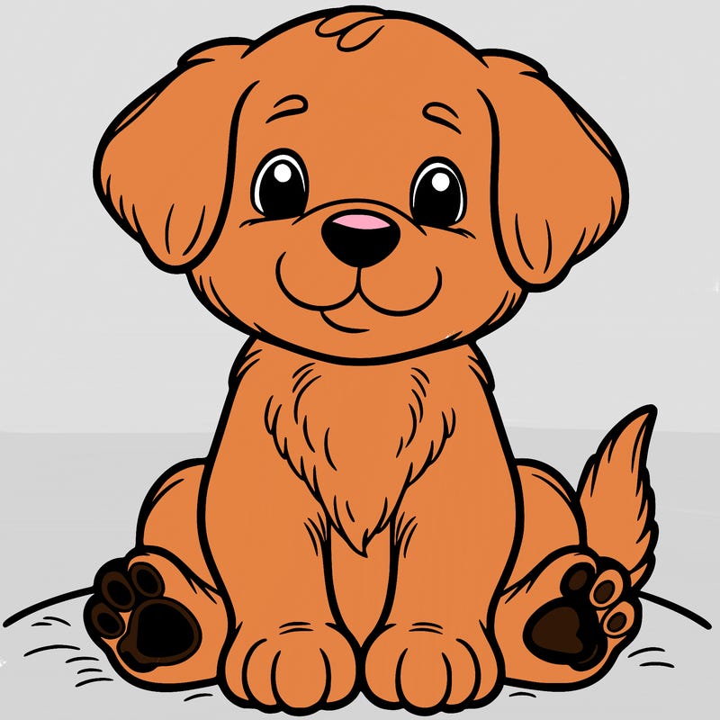 puppy sitting with its feet out the front