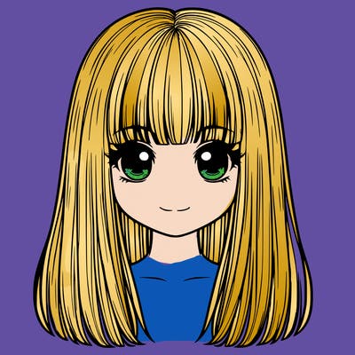 straight hair with bangs realistic