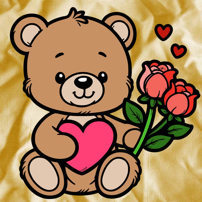 teddy bear a holding heart