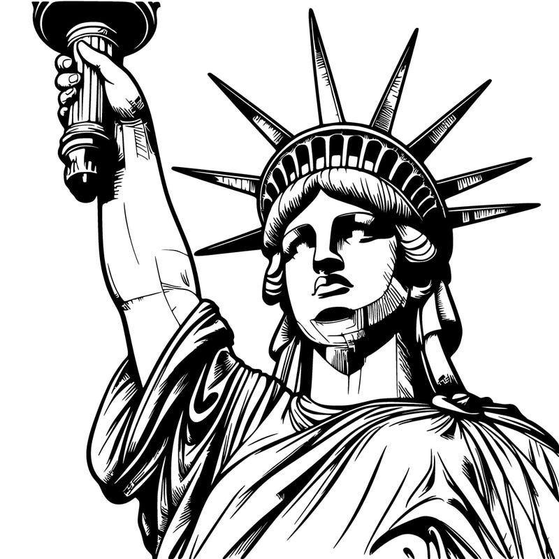 realistic statue of liberty