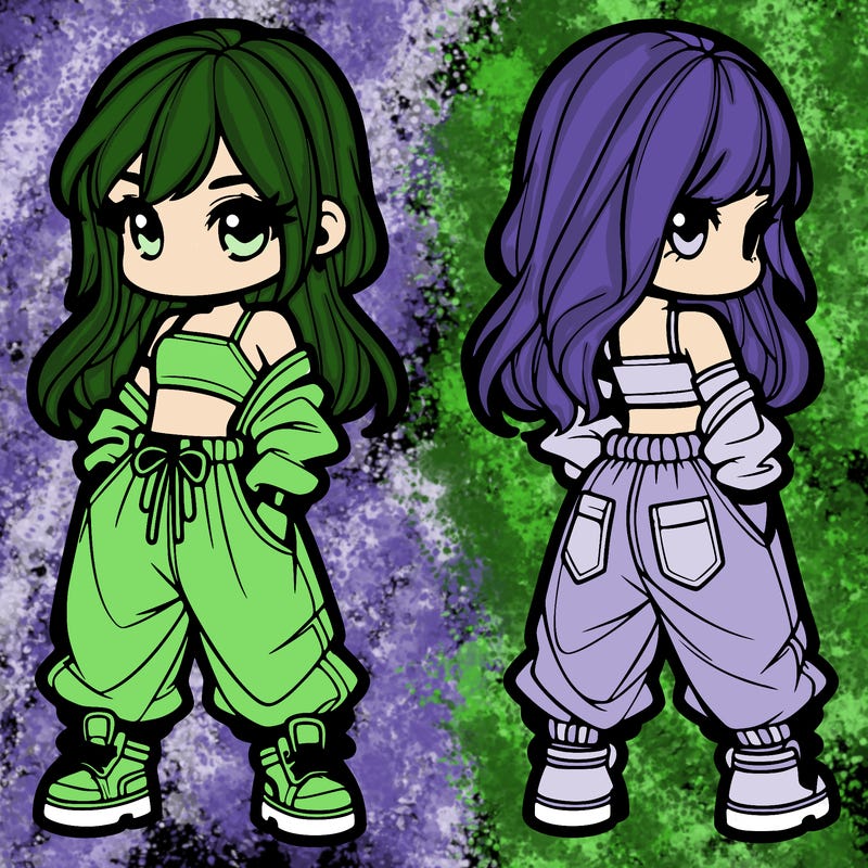 girl in crop top and baggy pants