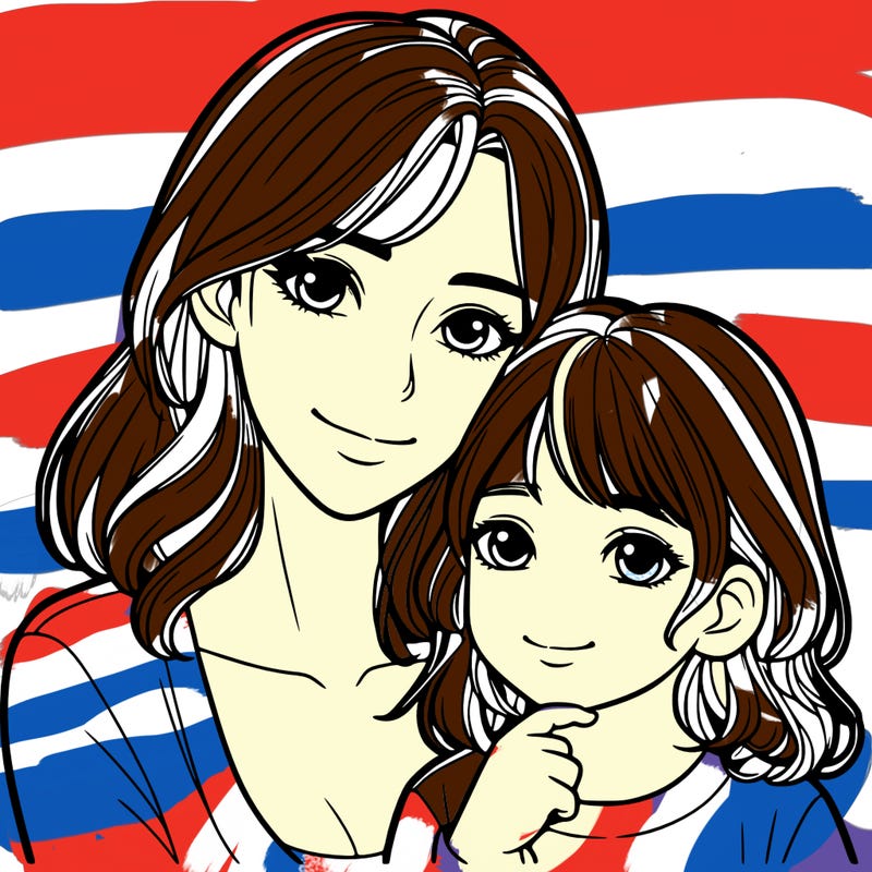 mom and her daughter realistic