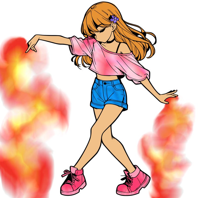 realistic girl danceing