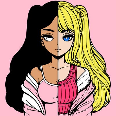 realistic girl split