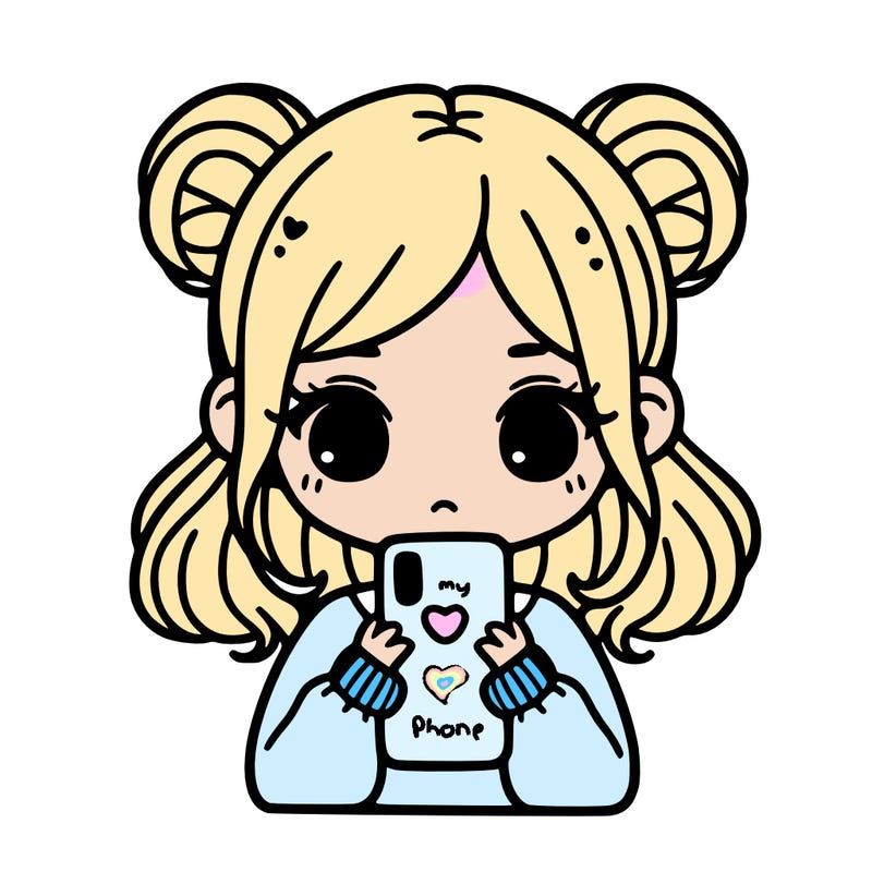 girl holding a phone