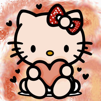 hello kitty with heart