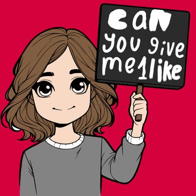 realistic girl holding up a sign