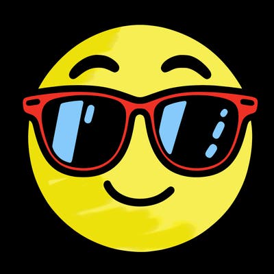 emoji with sunglasses