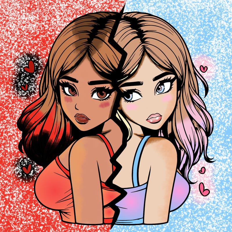 realistic girl split