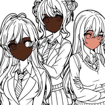 anime girls teenagers