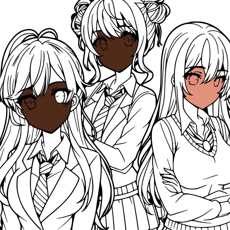 anime girls teenagers