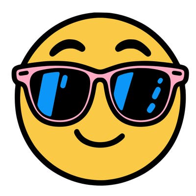 emoji with sunglasses