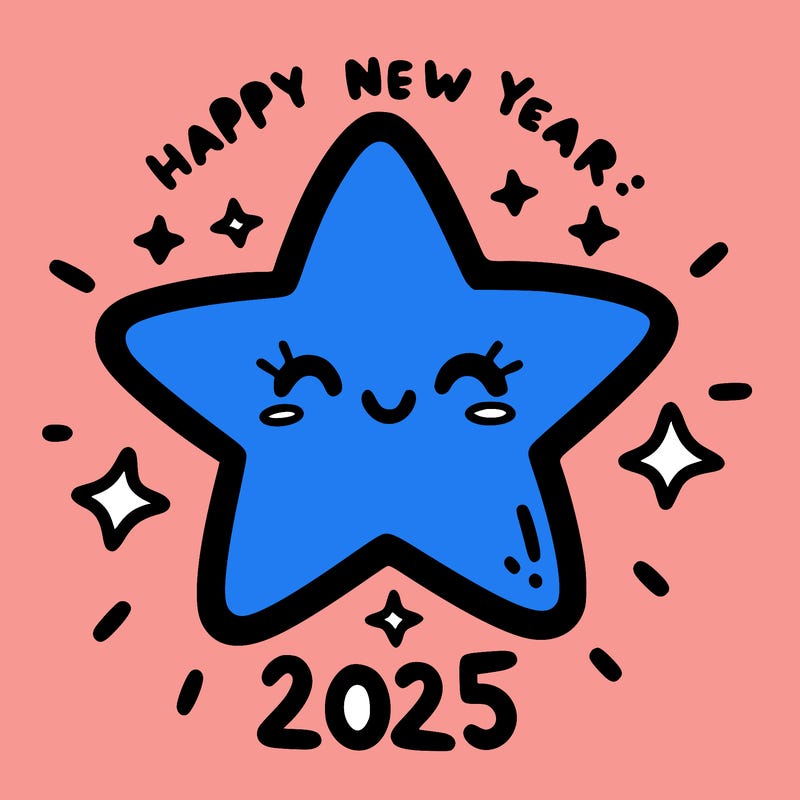 happy new year 2025 star wish