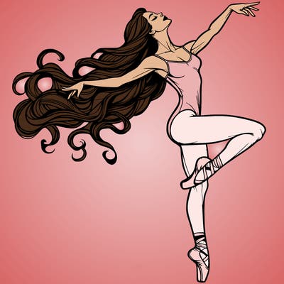 realistic woman dancer