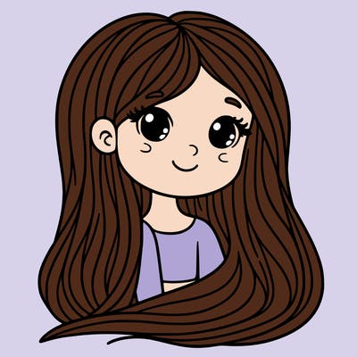 girl with very long hair