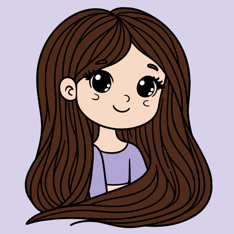 girl with very long hair