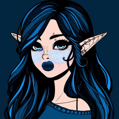 elf girl realistic dark fantasy