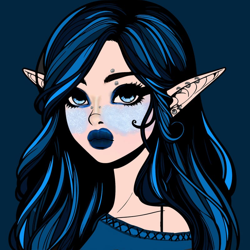 elf girl realistic dark fantasy